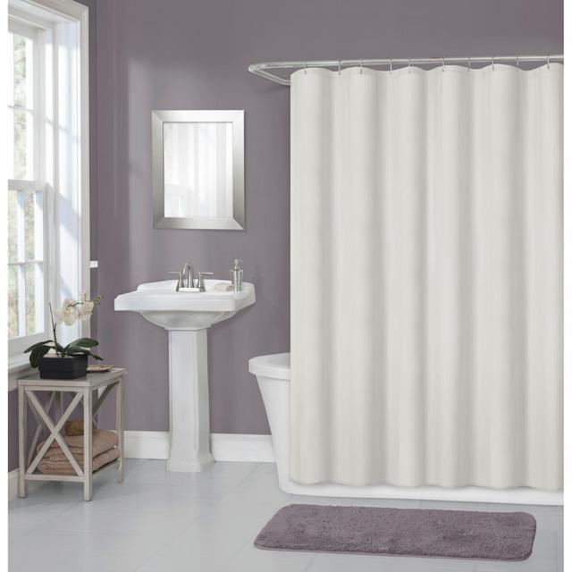 Titan 70-Inch x 72-Inch Waterproof Fabric Shower Curtain Liner in Ivory