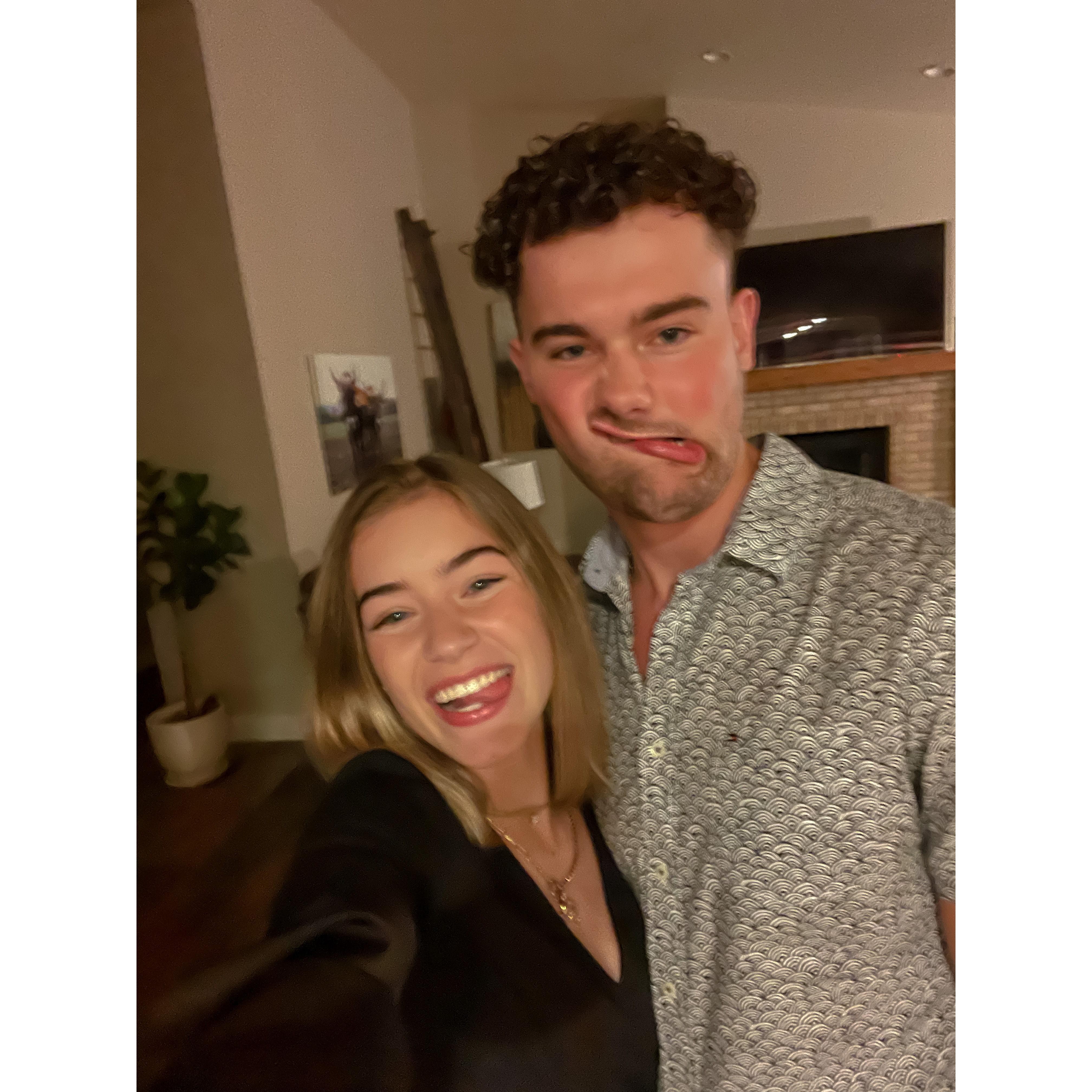 Silly picture from our first date!