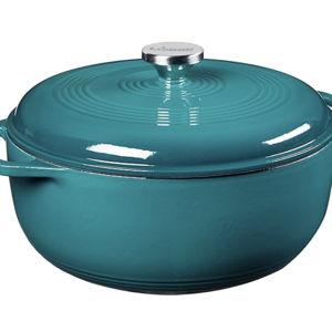 Lodge 6 Quart Enameled Cast Iron Dutch Oven with Lid – Lagoon