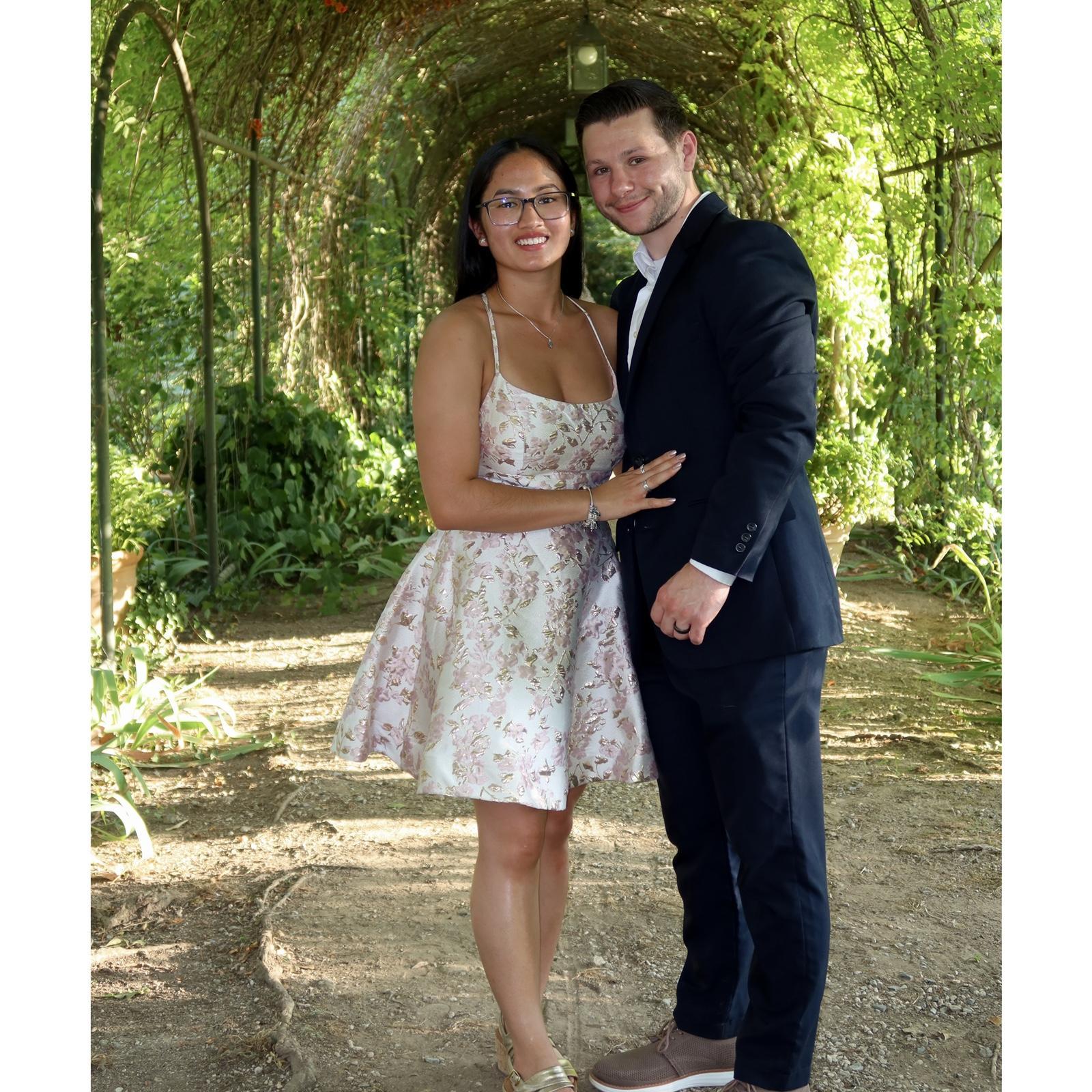 Dressed up for a family wedding in Paris