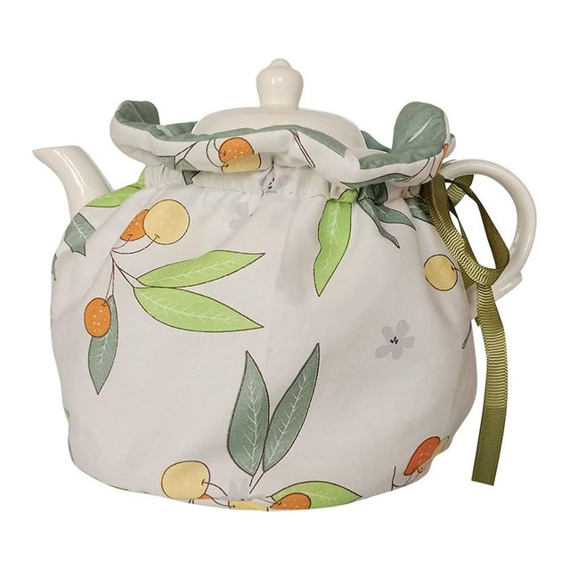 Cotton Tea Cozy, Garden Style Vintage Teapot Cozies Dust Proof Insulated Teapot Cover Keep Warm Home Kitchen Table Decorative Accessories Tea Kettle Quilt for Hotel Restaurant Tea Party