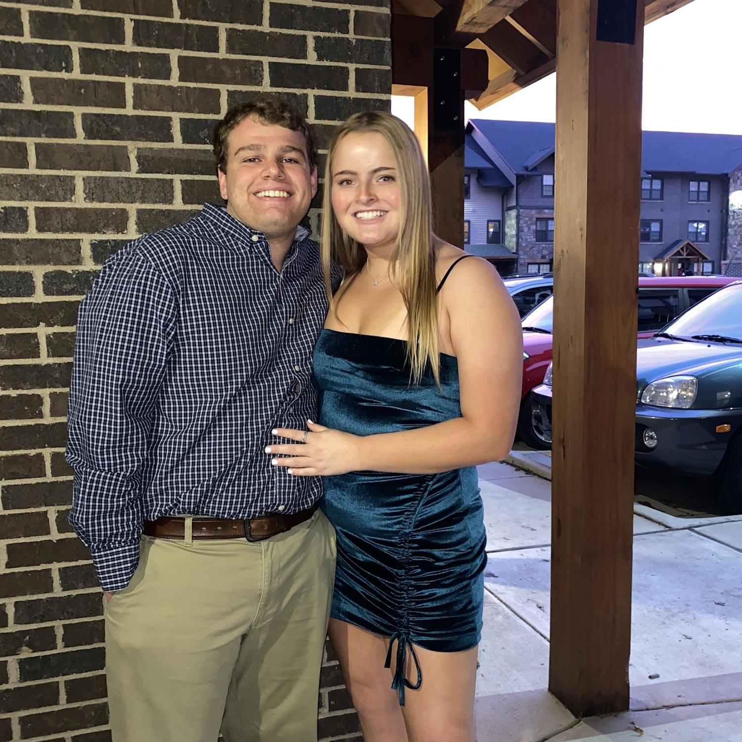 Our first photo together! Kappa Kappa Gamma Semi Formal, Fall 2019