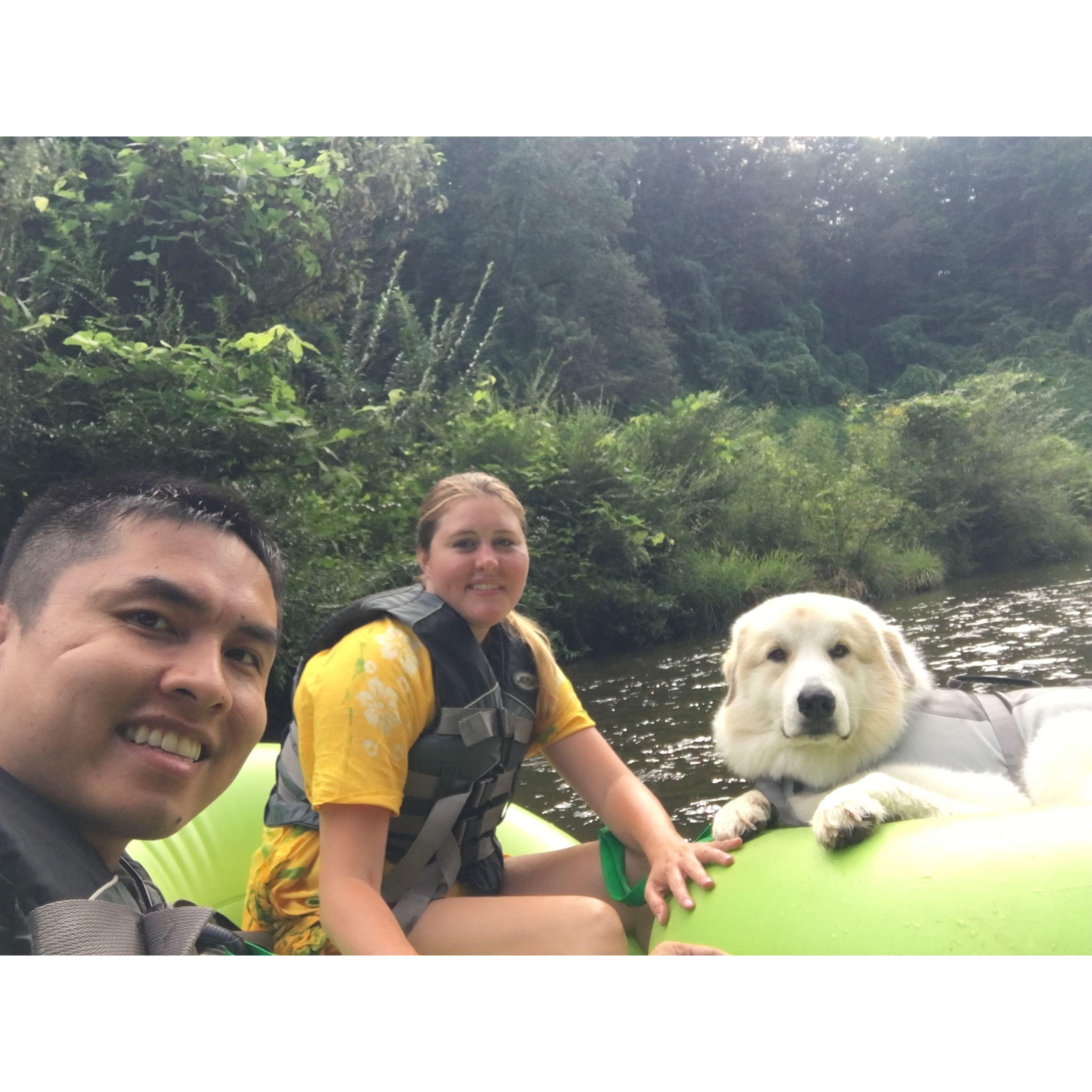 Helen, GA tubing with Sukha & Thien