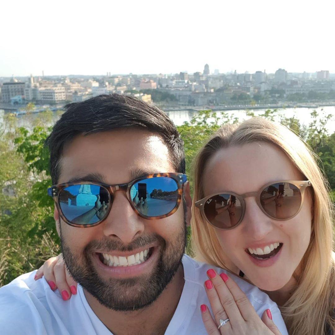 When Emily said "yes" in Havana, Cuba.