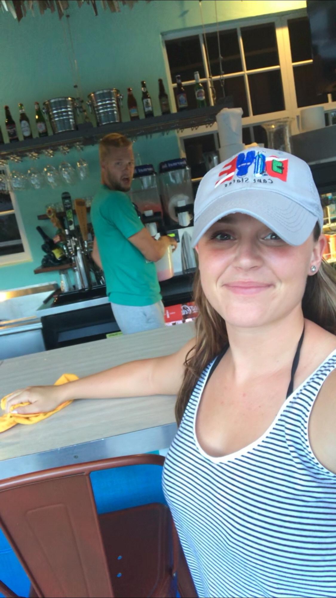 Ethan had 3 jobs while in Florida keys. A bar tender at this cute tiki hut on the water called the Mar Bar, a 1st mate on the Captain Slates boats, and a barista at a coffee shop.