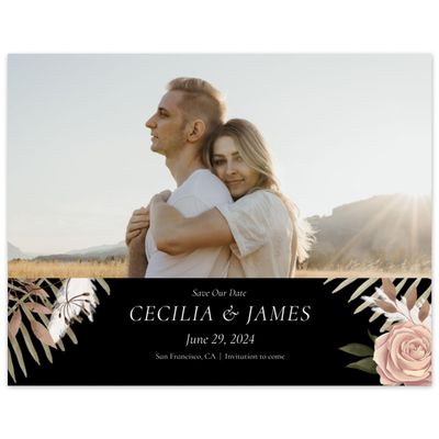 Black Boho Wedding Digital Save the Date - Segovia Photo