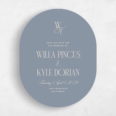 Dusty Blue Wedding Save the Date - Lux Classic
