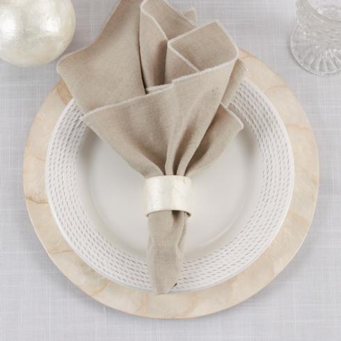 Saro Designs ~ Capiz Napkin Ring (Set of 4), Price $29.95 in Tupelo, MS from Elizabeth Clair's