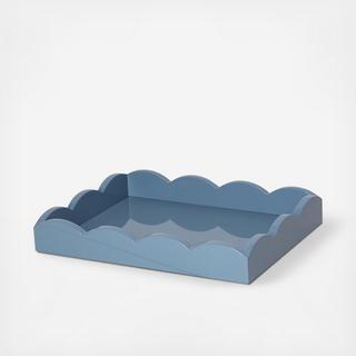 Scalloped Small Lacquered Ottoman Tray