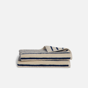 Super-Plush Turkish Cotton Hand Towel Set - Striped Midnight Navy