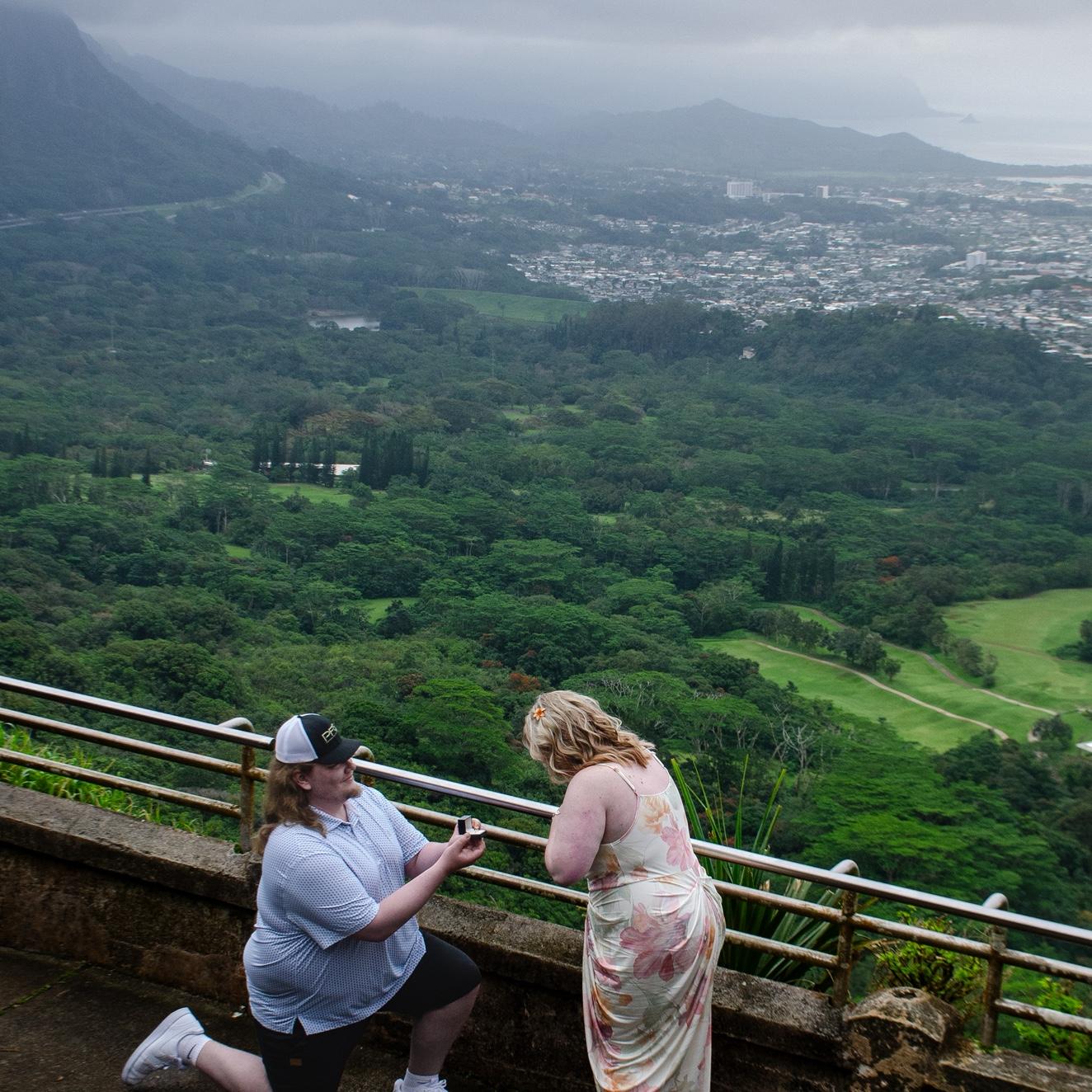Brock proposed to Emma in Oahu, Hawaii.