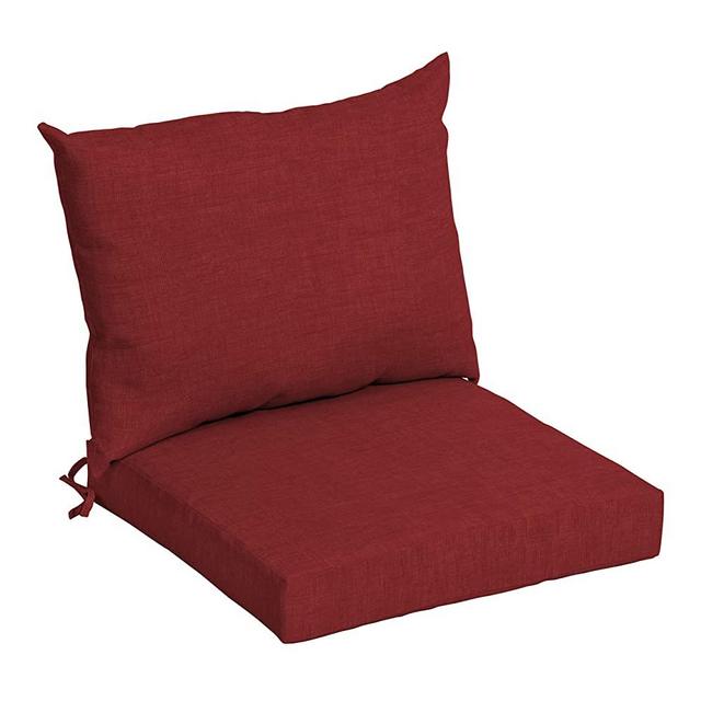 Arden Selections Outdoor Dining Chair Cushion Set 21 x 21, Ruby Red Leala