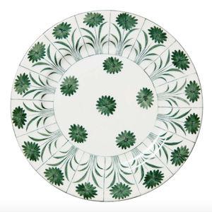 Daisy Dinner Plate in Green