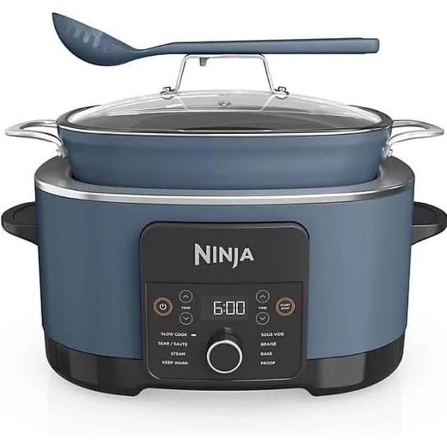 Ninja Foodi PossibleCooker PRO 8.5Qt 8-in 1 Multicooker Replaces 14 Appliances Triple Fusion Heat Cooks 30% Faster Slow Cooker Steam Oven Food Warmer Nonstick Pot Sauté Pan Dutch Oven - Navy (Blue)