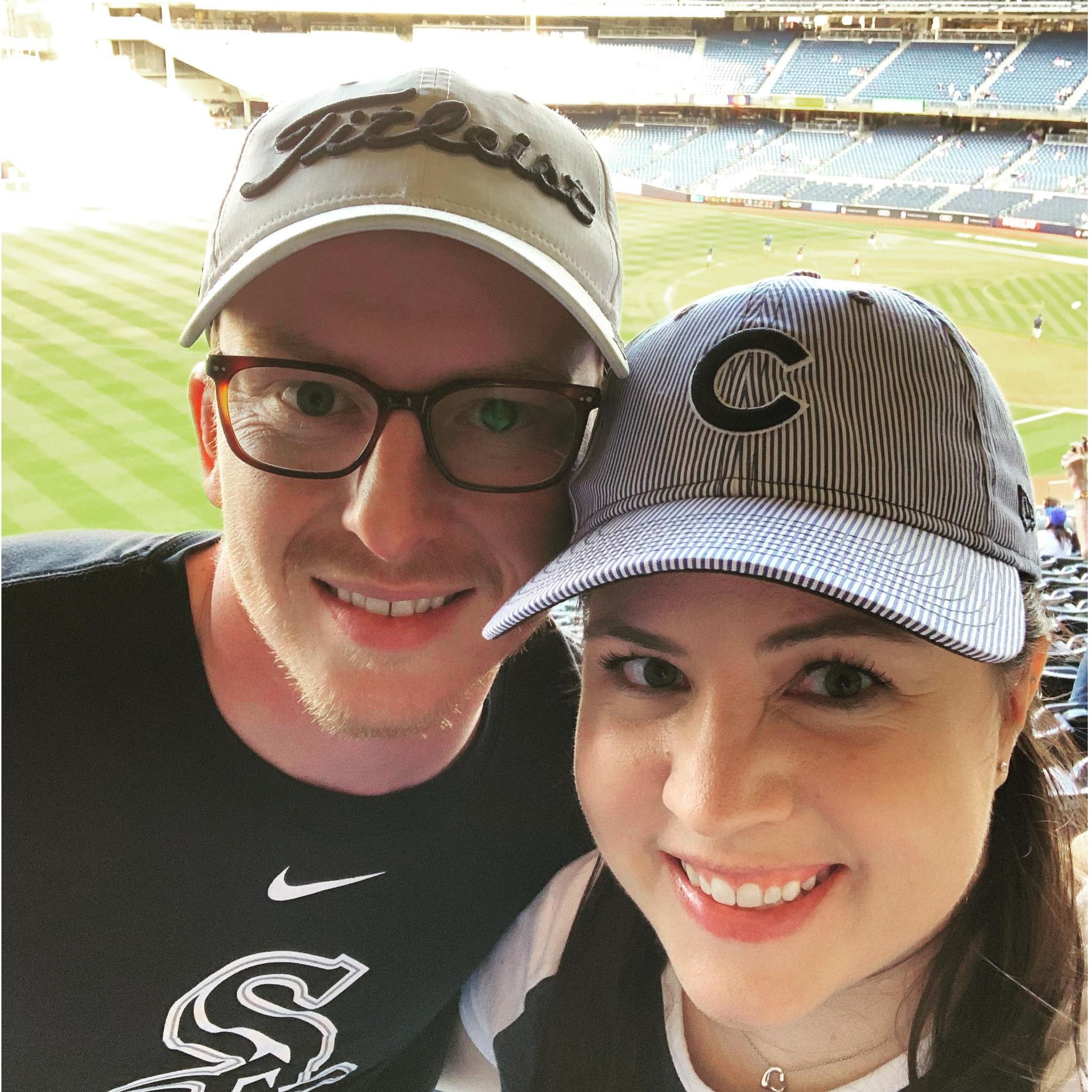 Our baseball rivalry is strong. Matt is desperately trying to convert Leigh Anne to a White Sox fan but she still stays loyal to the Cubs. (Can you blame her?... she moved to Chicago in 2016!)
