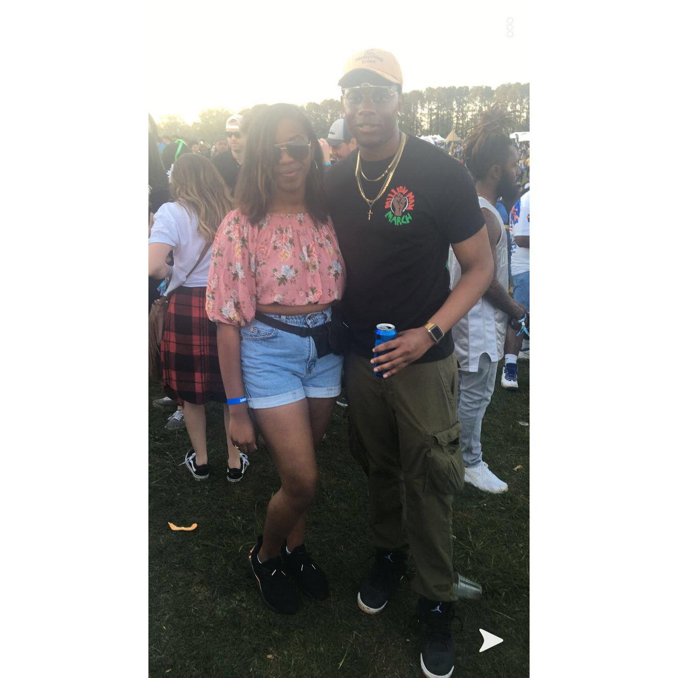 4/6/2019 Dreamville Fest. Our first time reconnecting in person since graduating from A&T.