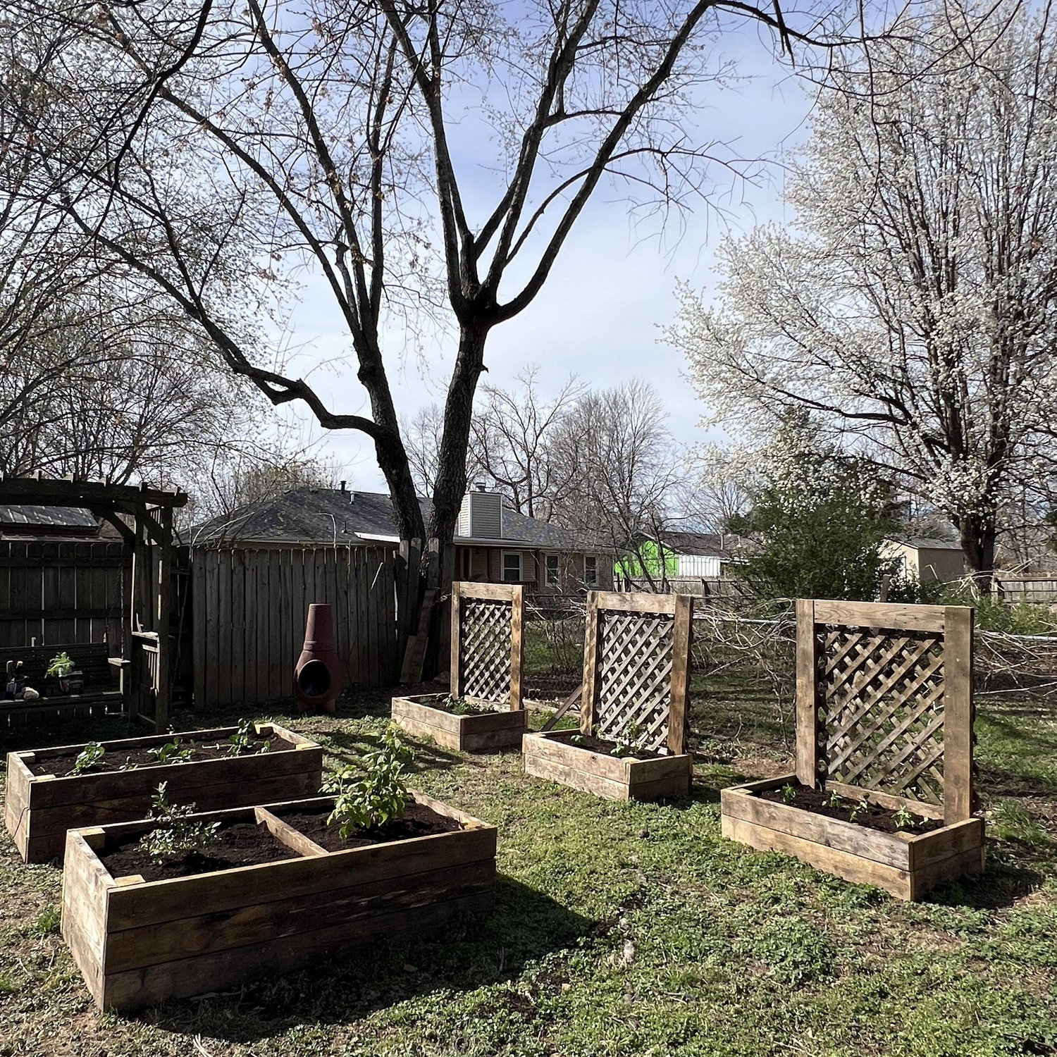April 2025: Built our garden beds