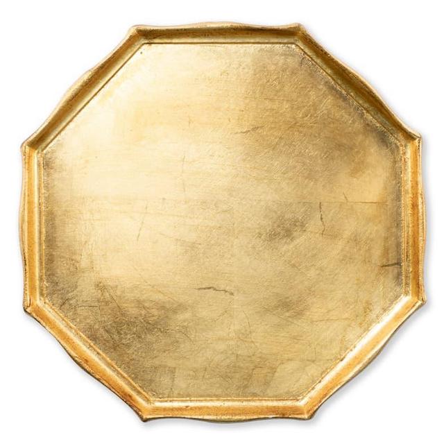 Florentine Wood Octagonal Tray