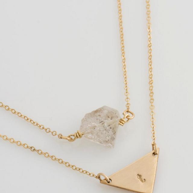 Herkimer Diamond Layering Necklace,Dainty...