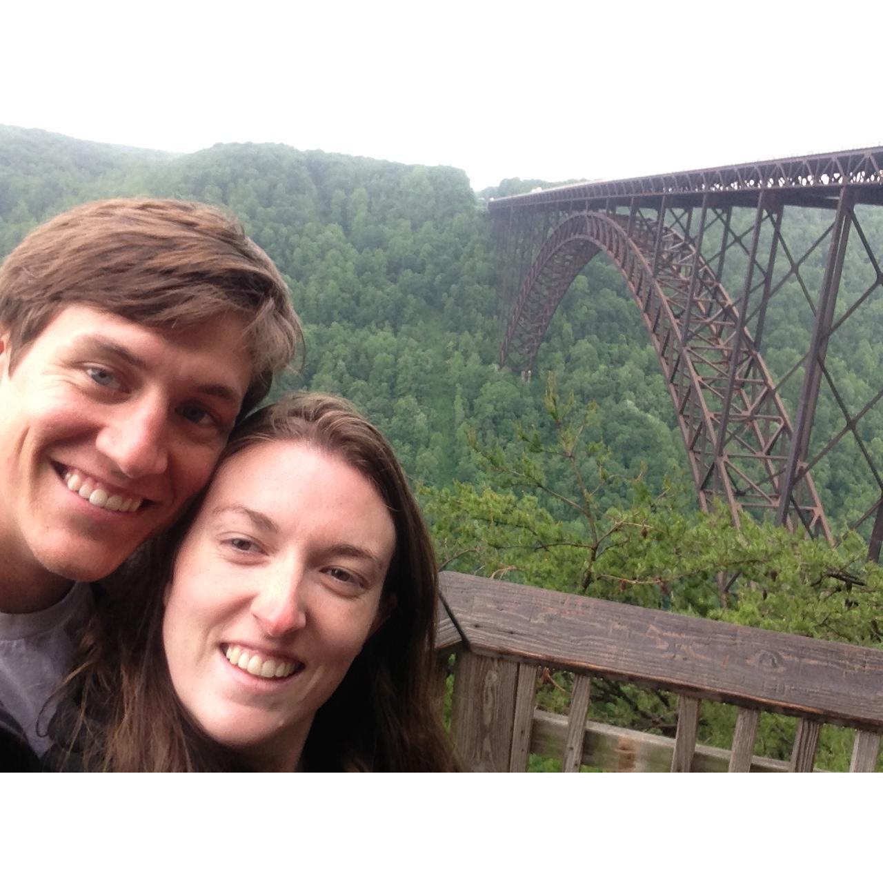 West Virginia is our favorite places to travel. This is at the look out to the New River Gorge Bridge, May 2013.