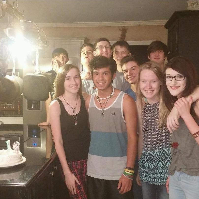 This photo was taken on Dakotah's first birthday celebration with Jaylee. It also features Laura and Whitney (bridesmaids), as well as Conner and Hunter (groomsmen). - August 28, 2015