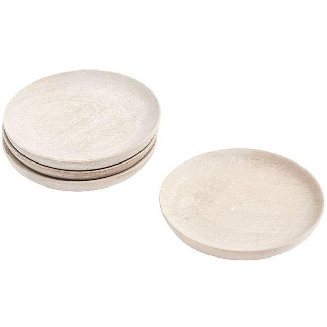 Chateau Acacia Wood Coasters, Set of 4 - White