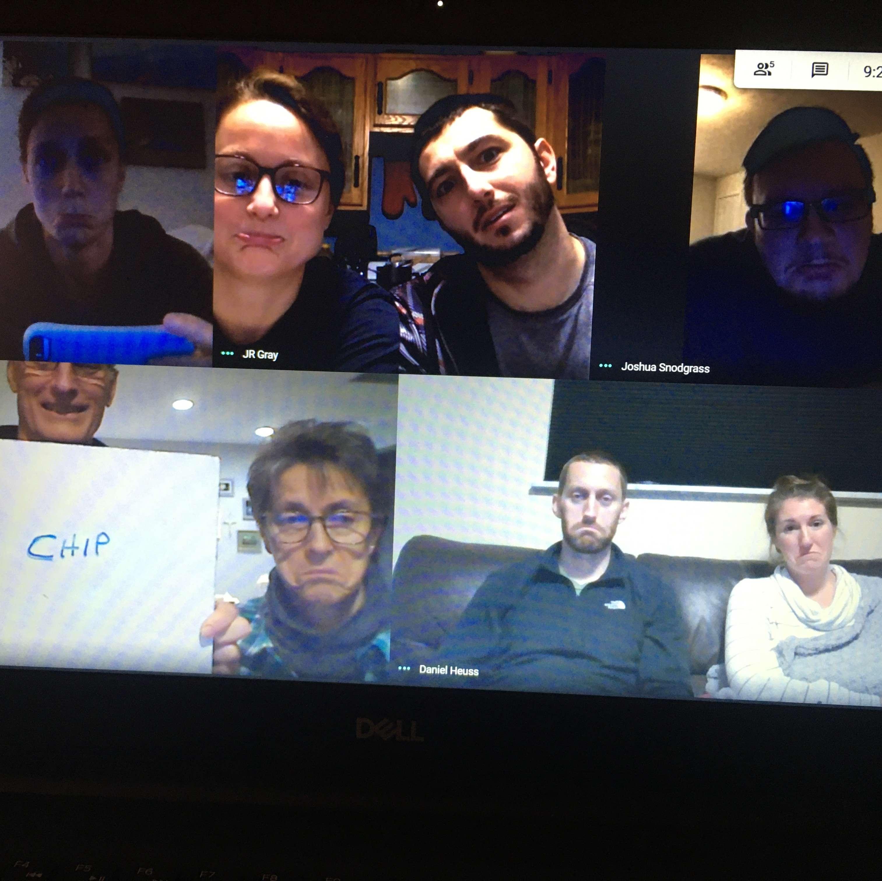 Rachel's family Thanksgiving on Zoom in November of 2020. What a way to meet the family for the first time.