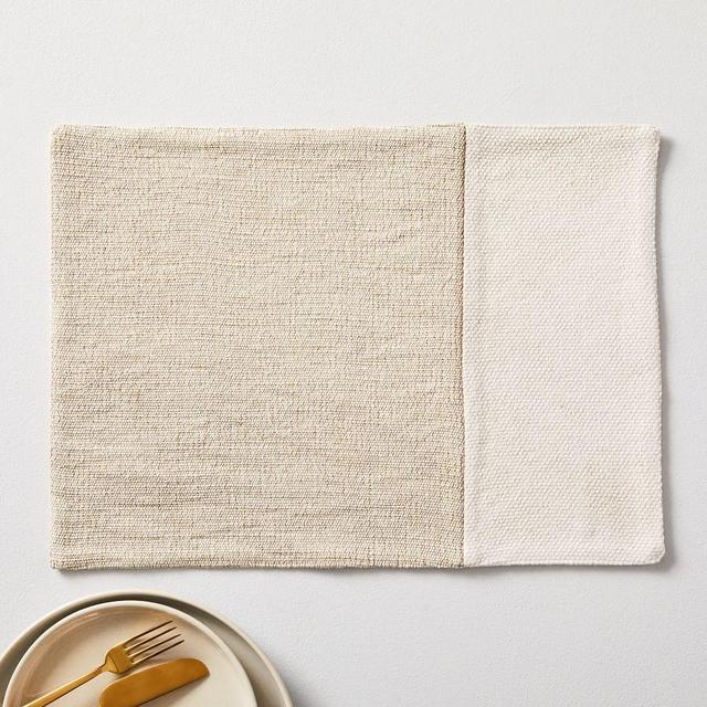 Cotton Canvas Placemats, Belgian Flax, Set of 2