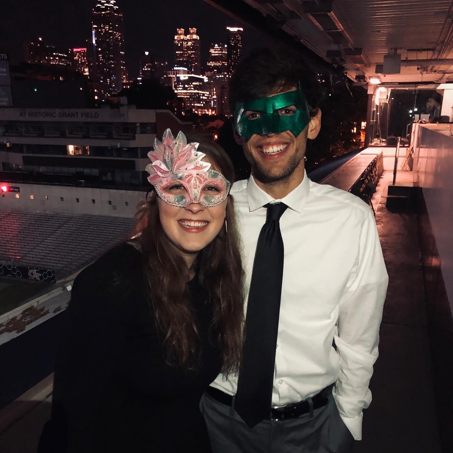 Luke made this mask with the help of Wally's 3d printing skillz