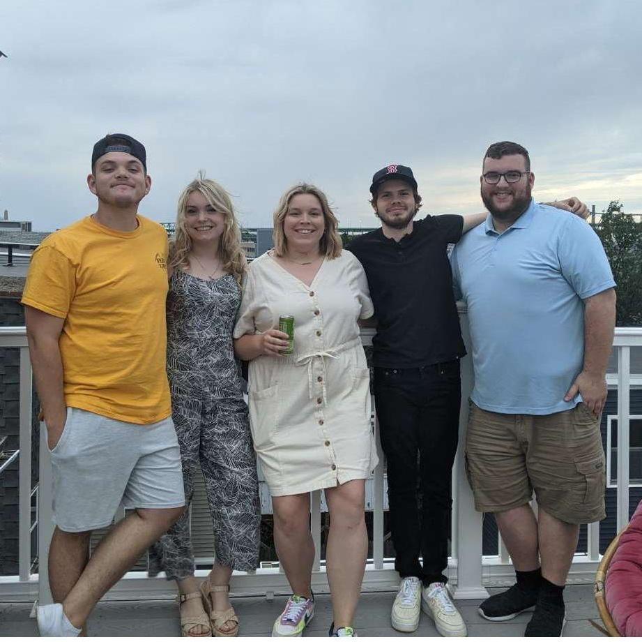 Sean, Steph, Carol, Andrew, & Michael before a fun night out in Boston