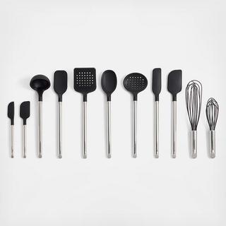 Silicone and Stainless Steel 11-Piece Utensil Set