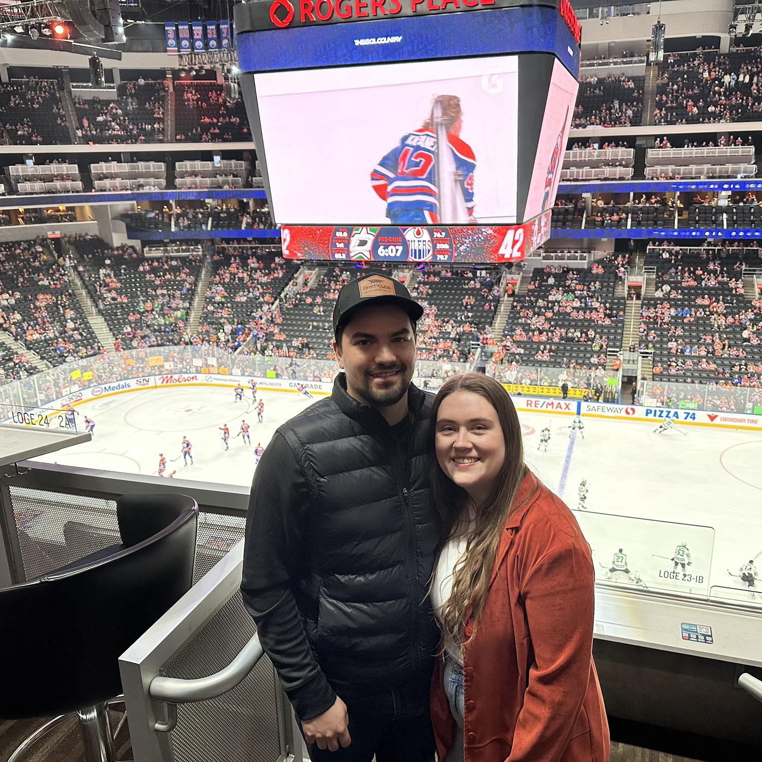 At our first Oilers game together 🧡 March 2025