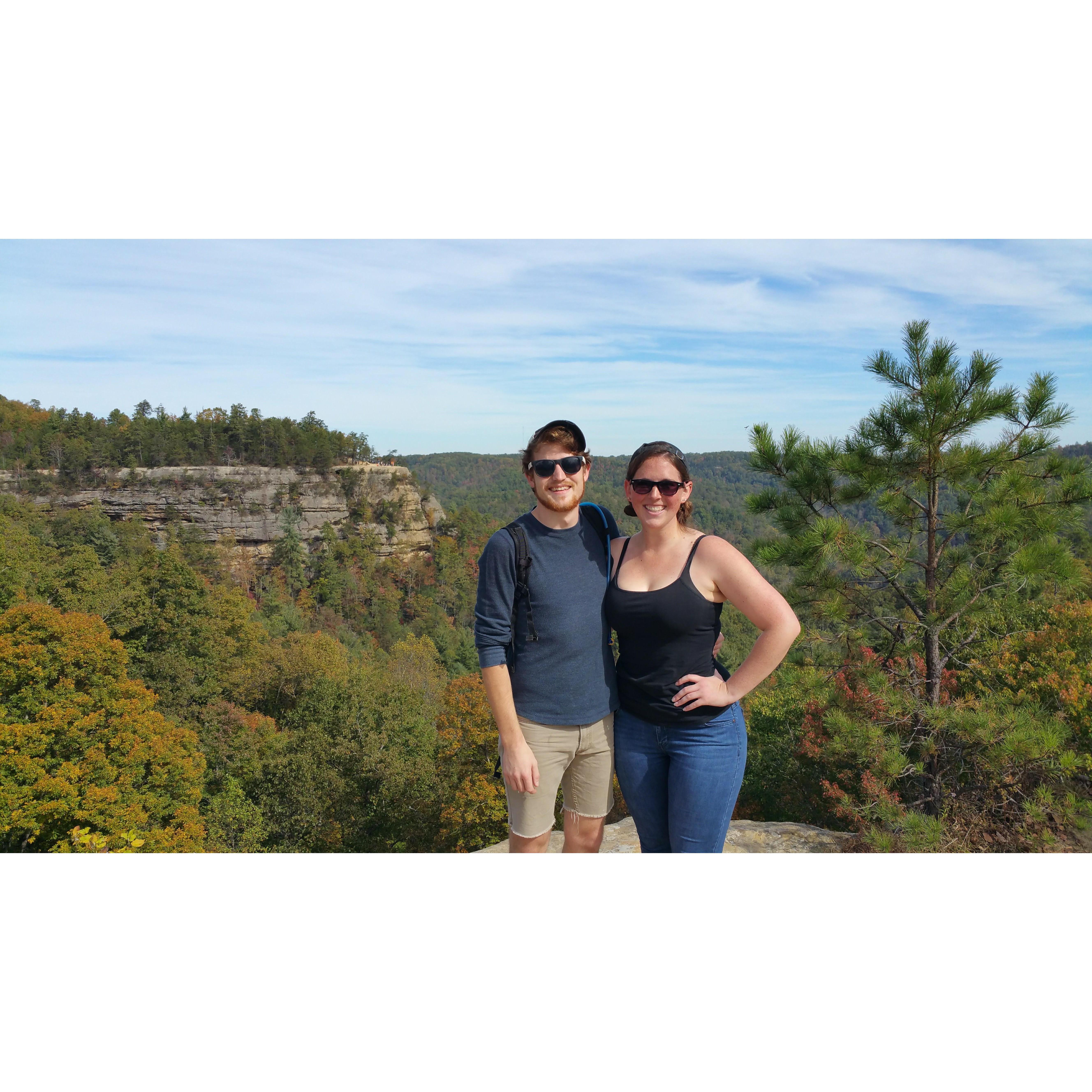 Our first trip together out to Red River Gorge in Kentucky! This is where Isaac declared the relationship official.