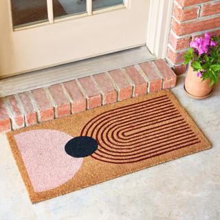 Abstract Print Coir Doormat