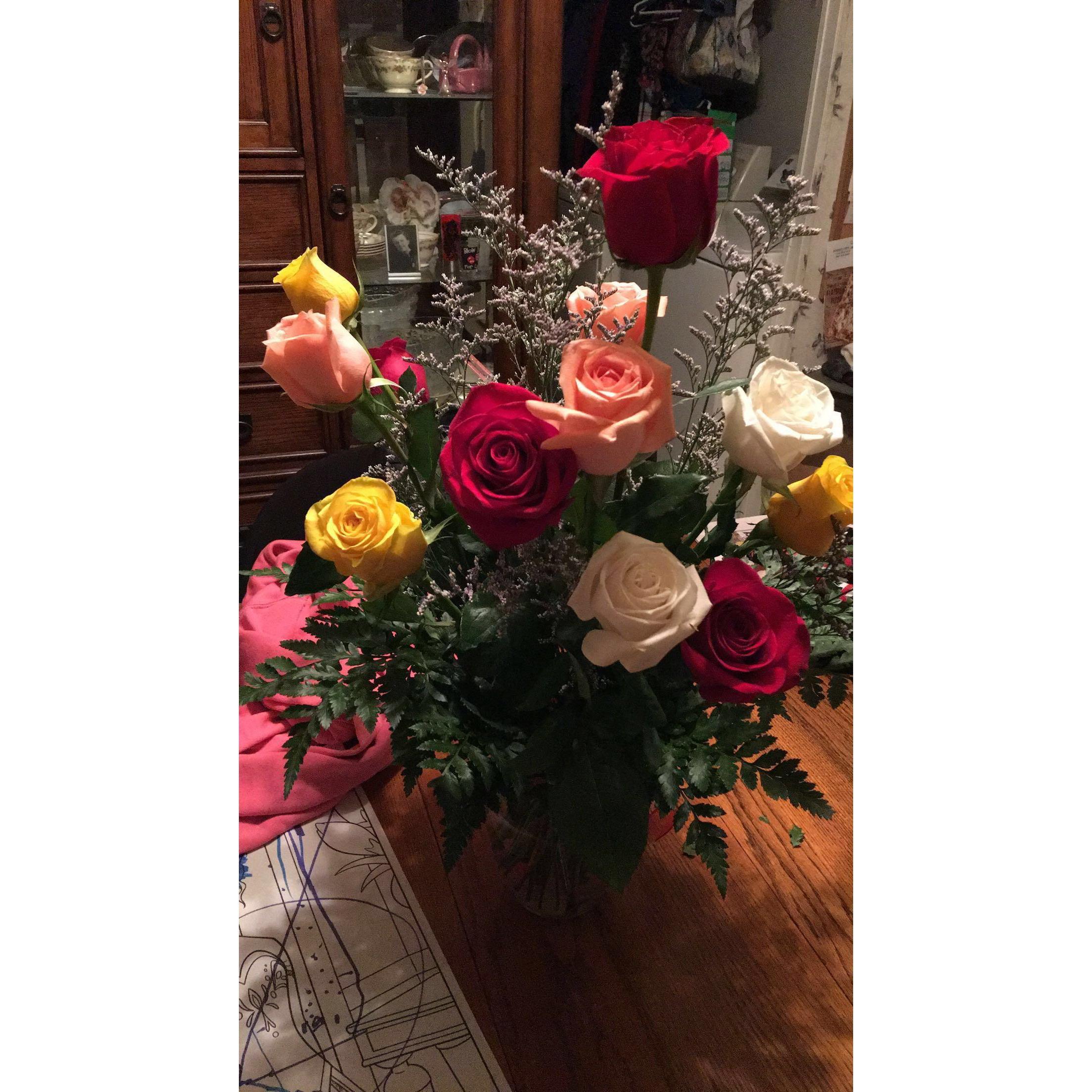 The first flowers Cody ever bought me.