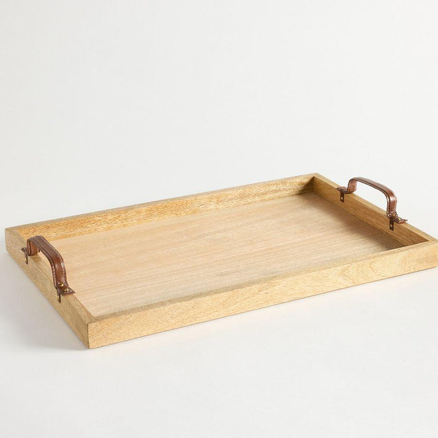 Wood And Leather Tray