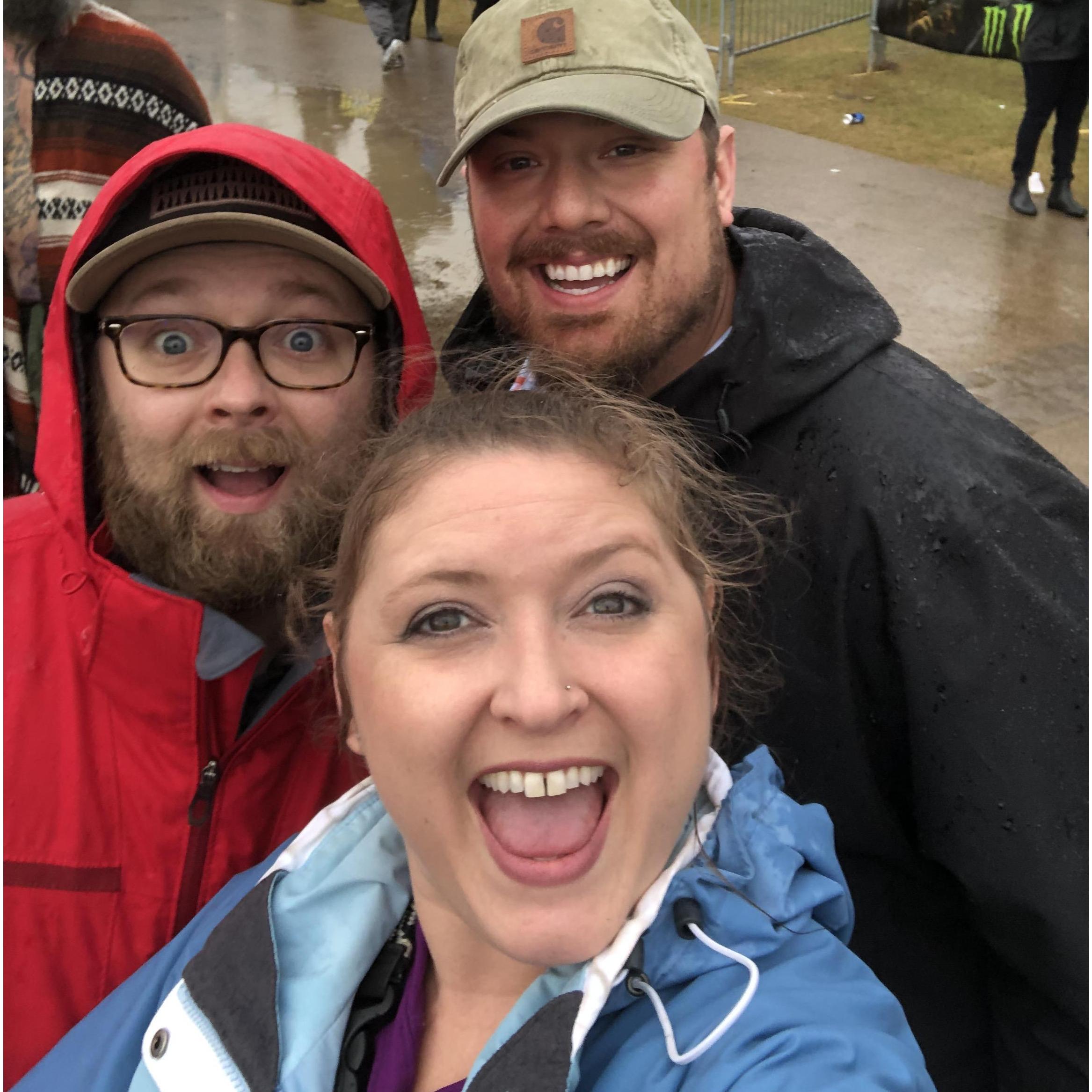 Having a blast in the rain at Memphis Music Fest with one of our favorite people in the world Justin!