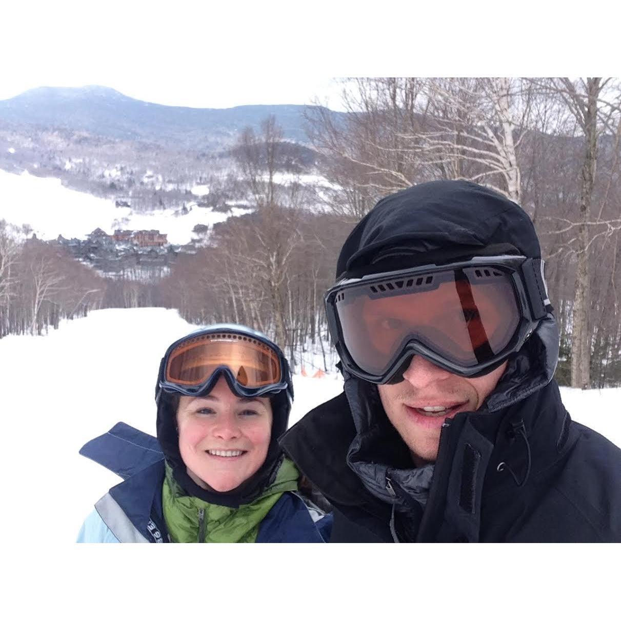 Skiing at Stowe for my birthday weekend February 2016