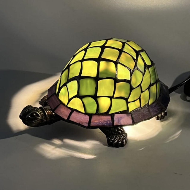 Turtle Tiffany Table Lamp, Home Decor, Animal Lighting, Garden decor