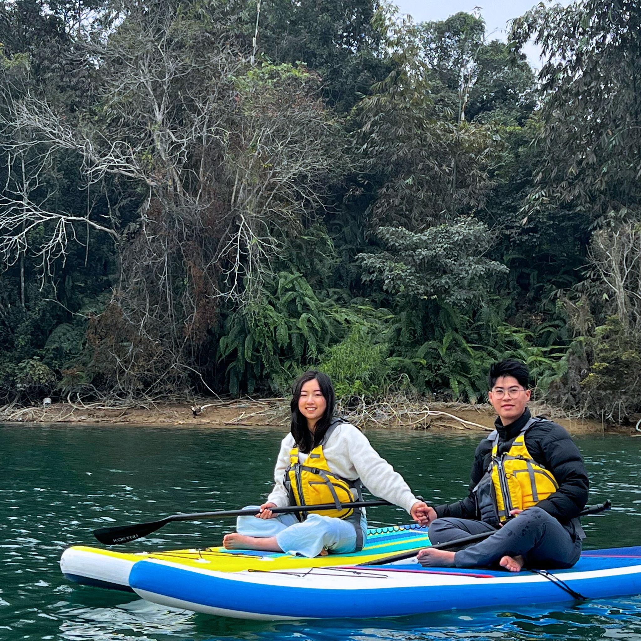 Chloe's dad took us paddleboarding at Sun Moon Lake on Josh's first visit to Taiwan.
