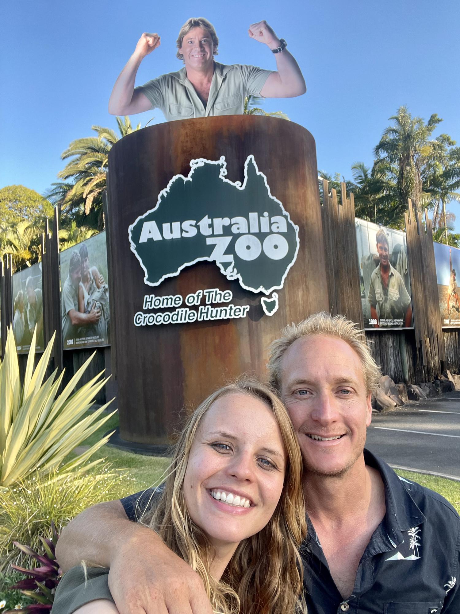We visited Steve Irwin’s Australia Zoo for our one-year anniversary.