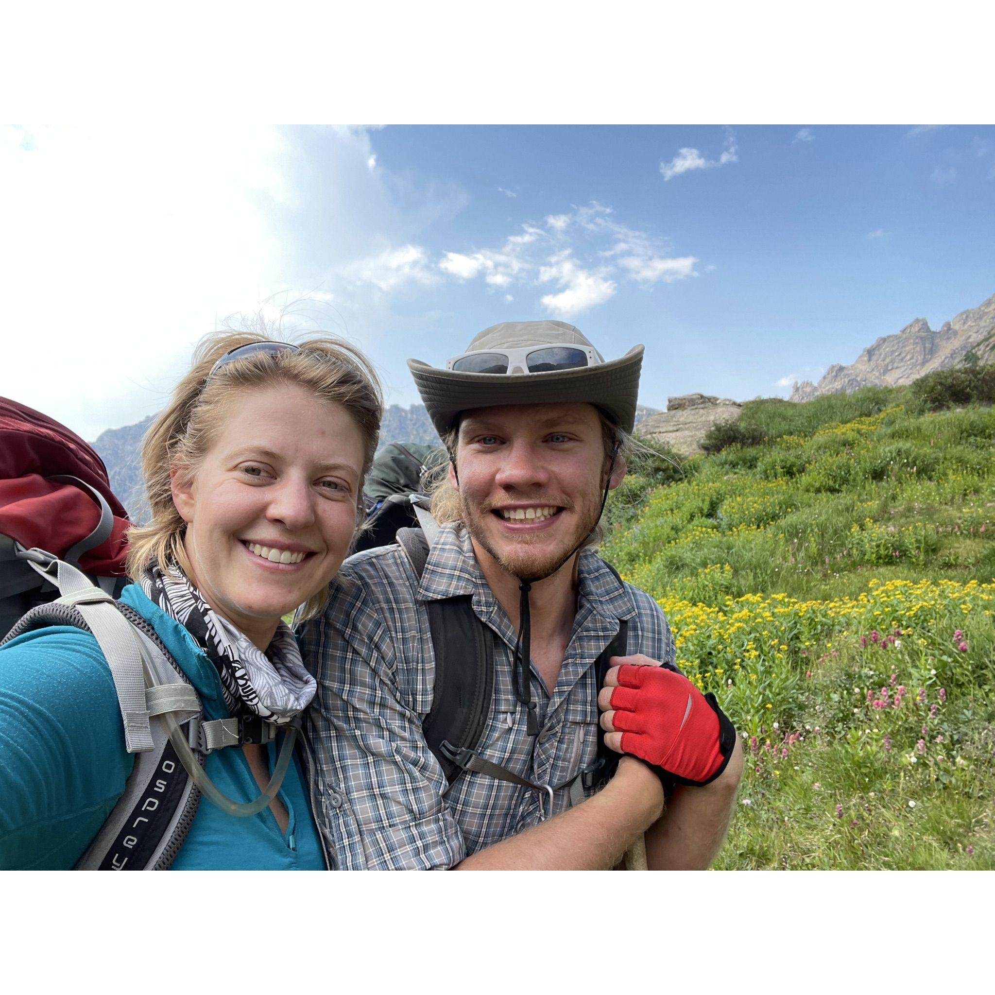 One of our many, many backpacking trips together.