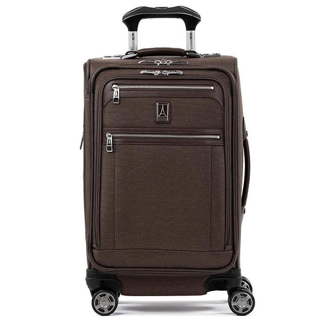 Travelpro Platinum Elite-Softside Expandable Spinner Wheel Luggage, Rich Espresso, Carry-On 21-Inch