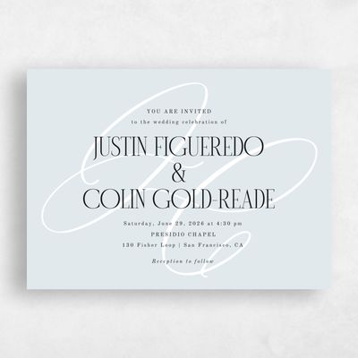 Multi-Colored Wedding Invitation - Ferrara Landscape