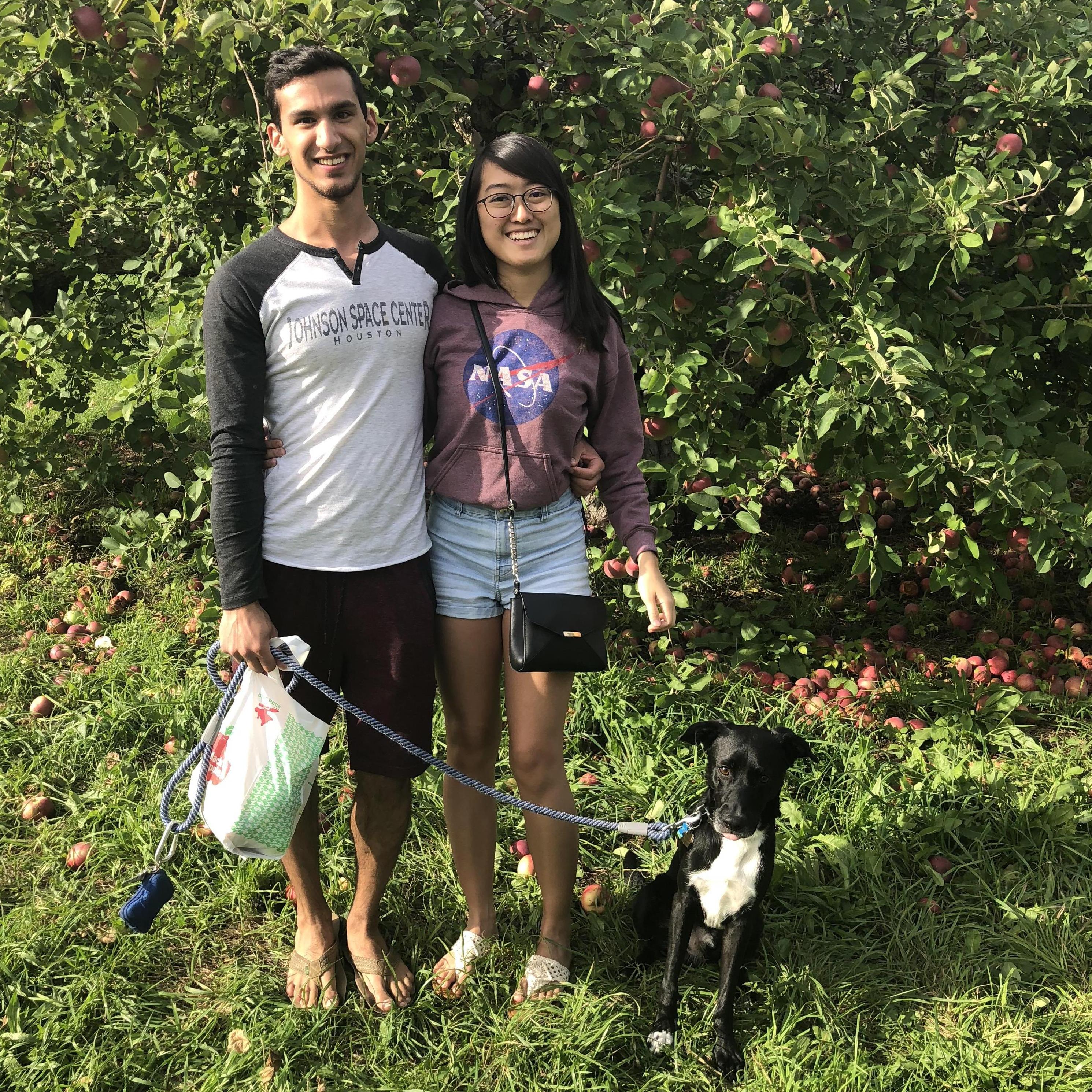 Crystal's first time apple picking, and Graham's umpteenth time!