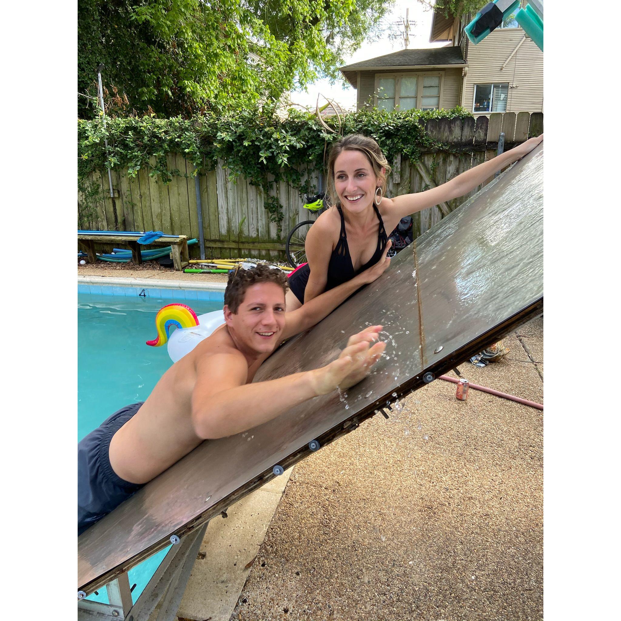 A very important water slide