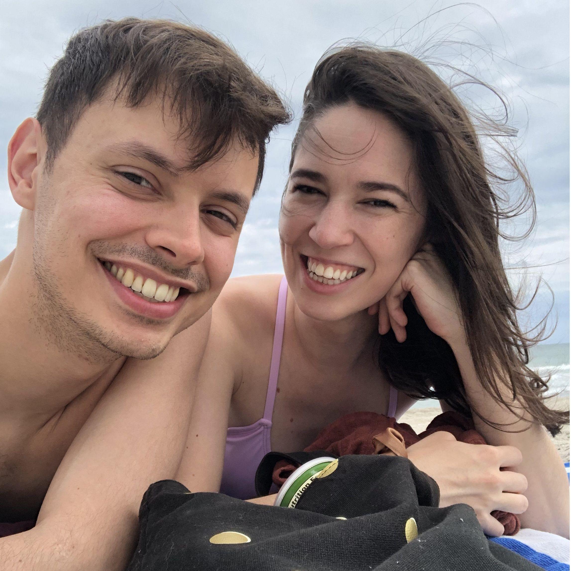 Taking a break from hiking to visit the beach!