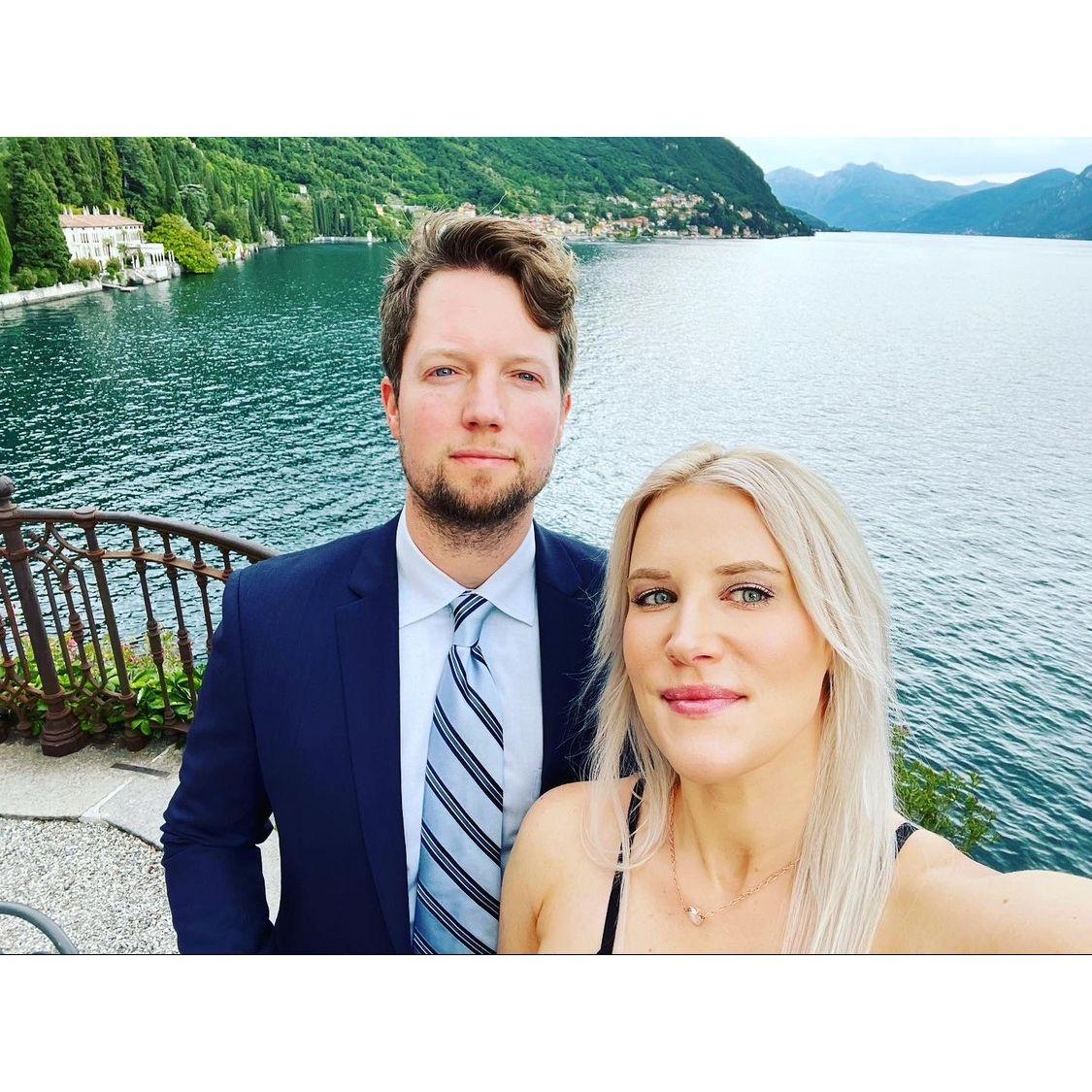 June 2022 - Lake Como, Italy - Picture of us at Lake Como, Italy for Mike & CiCi's (Sean's Cousin) Brignola Wedding.