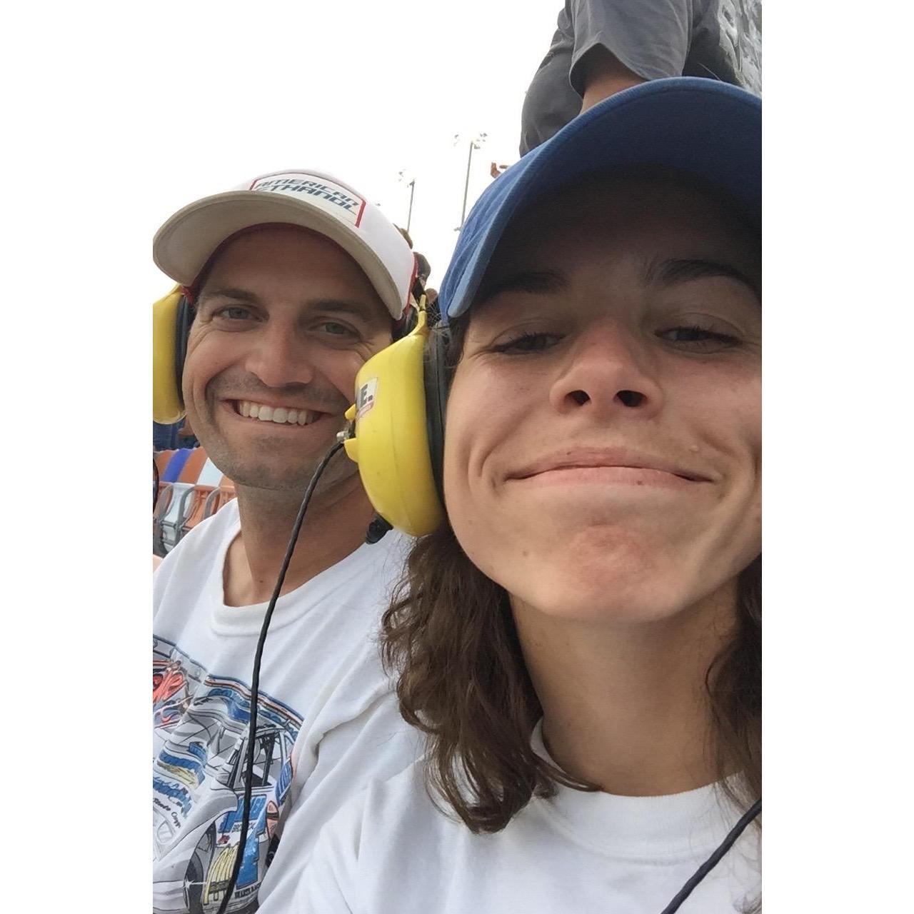 Our second date was to a NASCAR race...Tabitha knew nothing about the sport (and still really doesn't) but agreed to go just to spend more time with John.