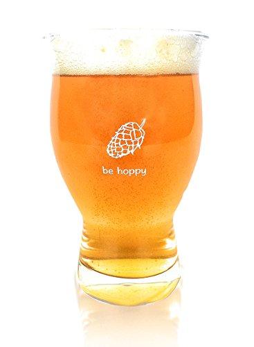 Ultimate Pint - Perfect Pint Glass to Explode Flavors and Maximize Beer Enjoyment - Exclusive Nucleated Hop Leaf Over 100 Points of Nucleation